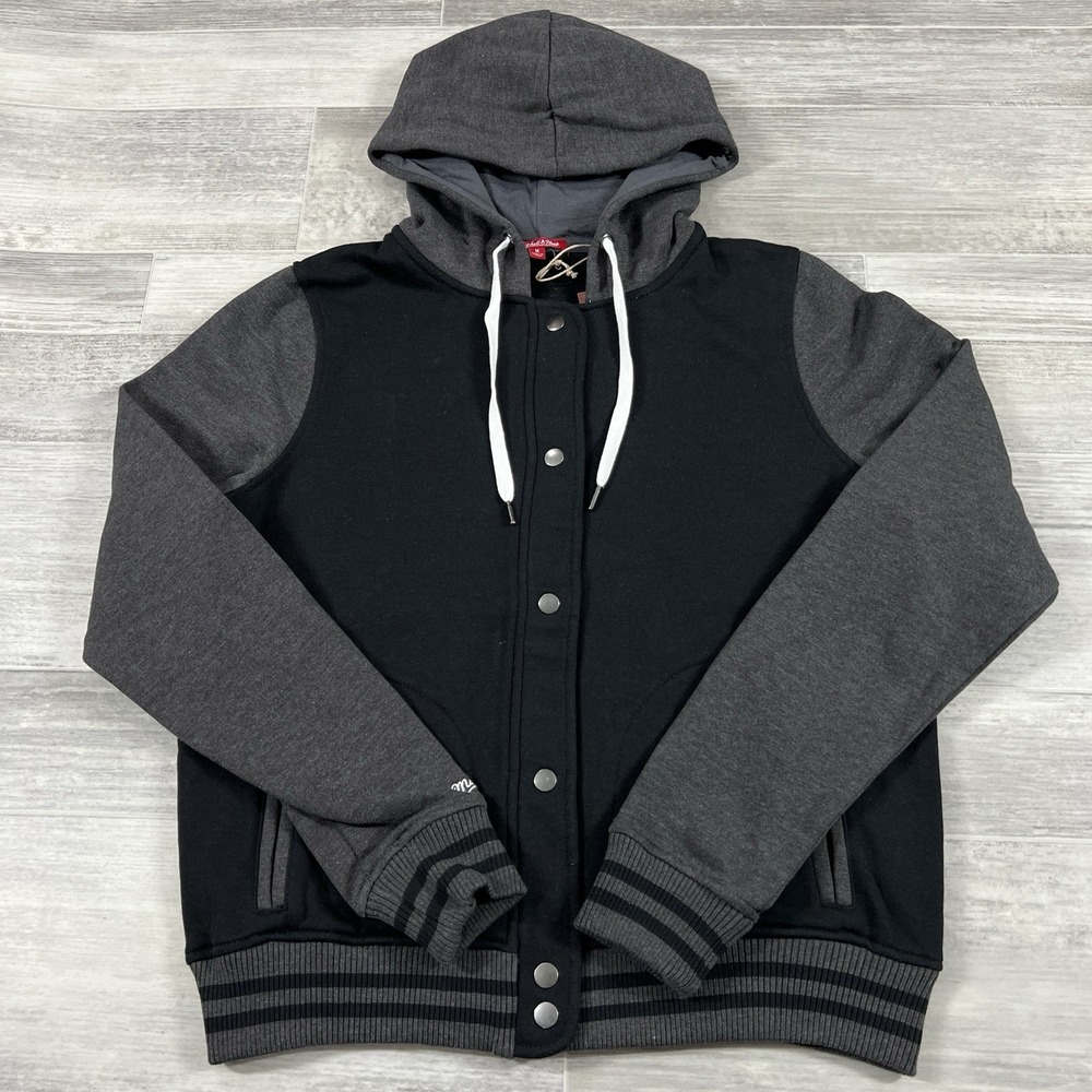 Mitchell & Ness Women's Medium Essentials Branded Hoodie Jacket‎ Sweatshirt NWT